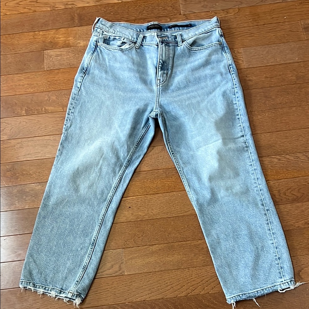 Banana Republic High Rise Straight Light Blue Denim Jeans
